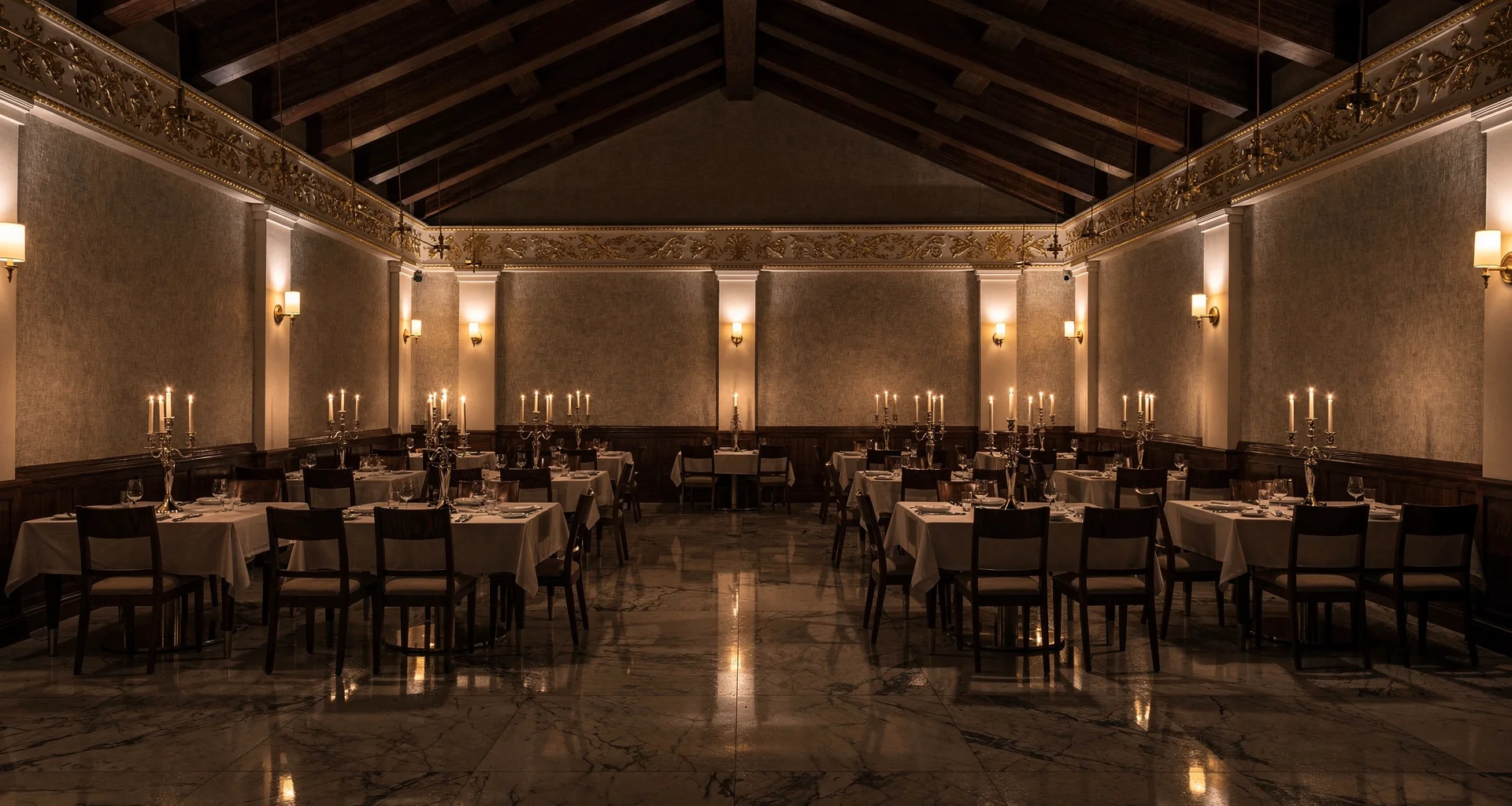 Wide view of the main dining room at Misto